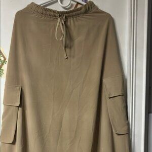 Tan Drawstring Poncho